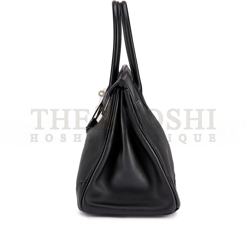 H**me5 BIRKIN 30 WIFT WITH TOGO LEATHER BLACK SILVER BUCKLE BAG 195482 (30*22*15cm) Master Quality